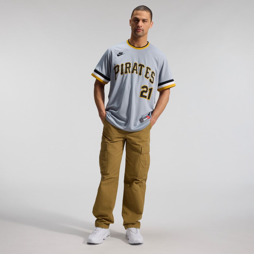 Roberto Clemente Pittsburgh Pirates Nike Throwback Cooperstown Collection Limited Jersey - Gray | MLB Fan Gear