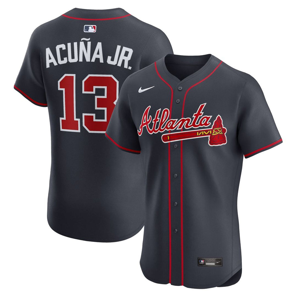 Ronald Acuña Jr. Atlanta Braves Nike Alternate Elite Jersey - Navy | MLB Fan Gear