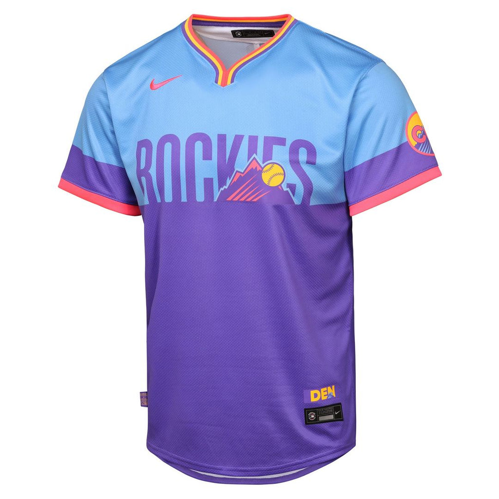 Colorado Rockies Nike Youth 2025 City Connect Limited Jersey - Purple/ Light Blue | MLB Fan Gear