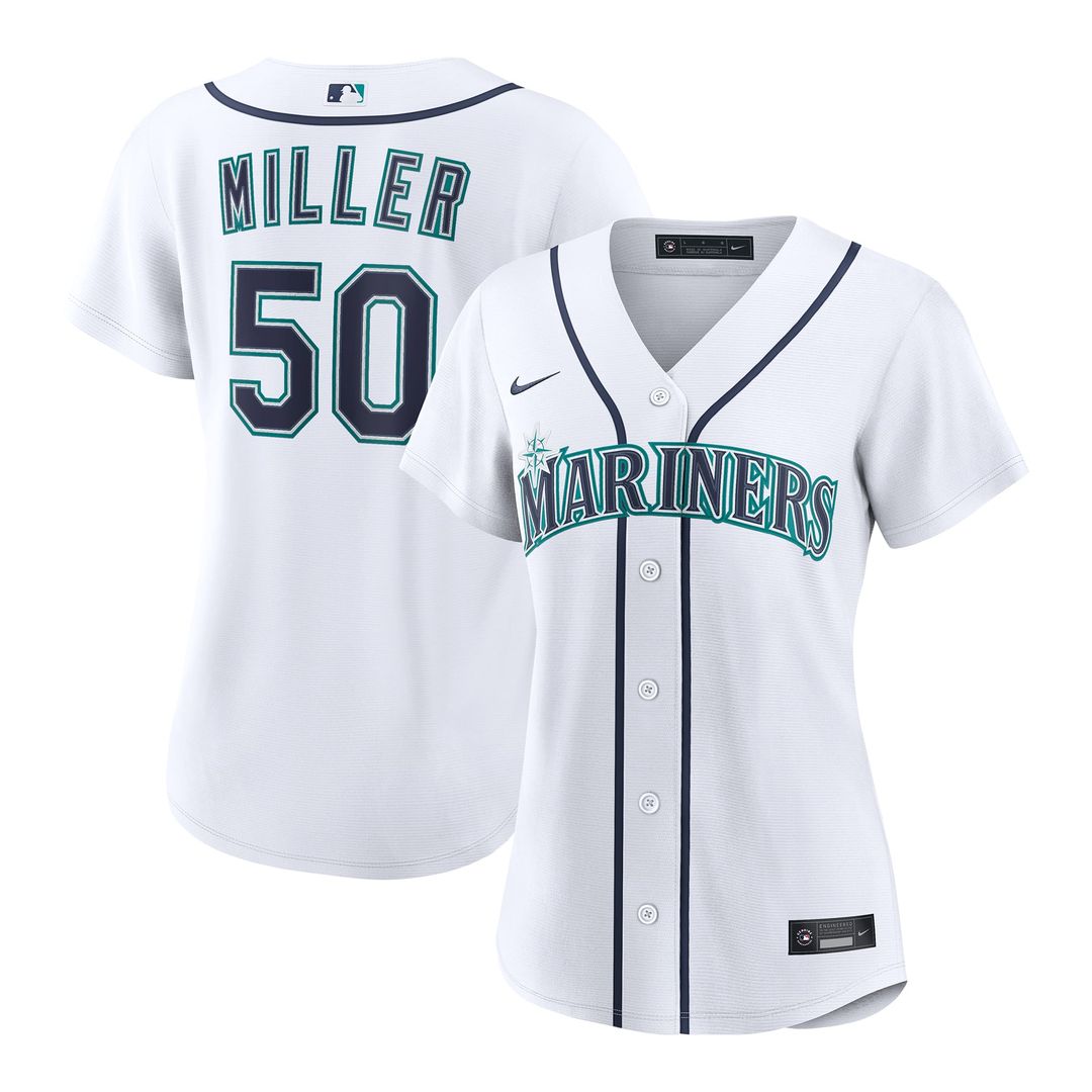 Bryce Miller Seattle Mariners Nike Women's Home Replica Jersey - White | MLB Fan Gear