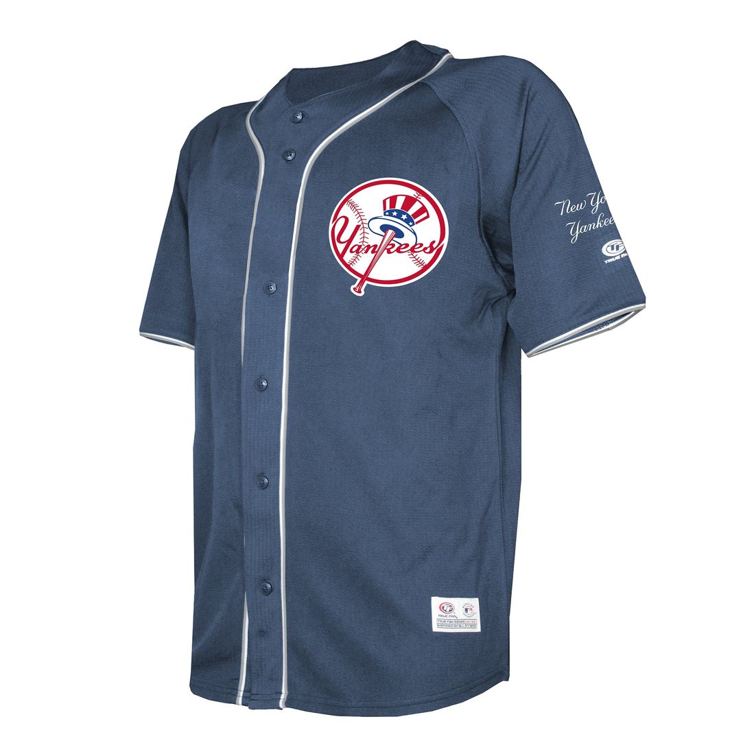 New York Yankees Stitches Team Color Full-Button Fashion Jersey - Navy | MLB Fan Gear