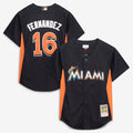 Jose Fernandez Miami Marlins Mitchell & Ness Authentic Batting Practice Jersey - Black | MLB Fan Gear