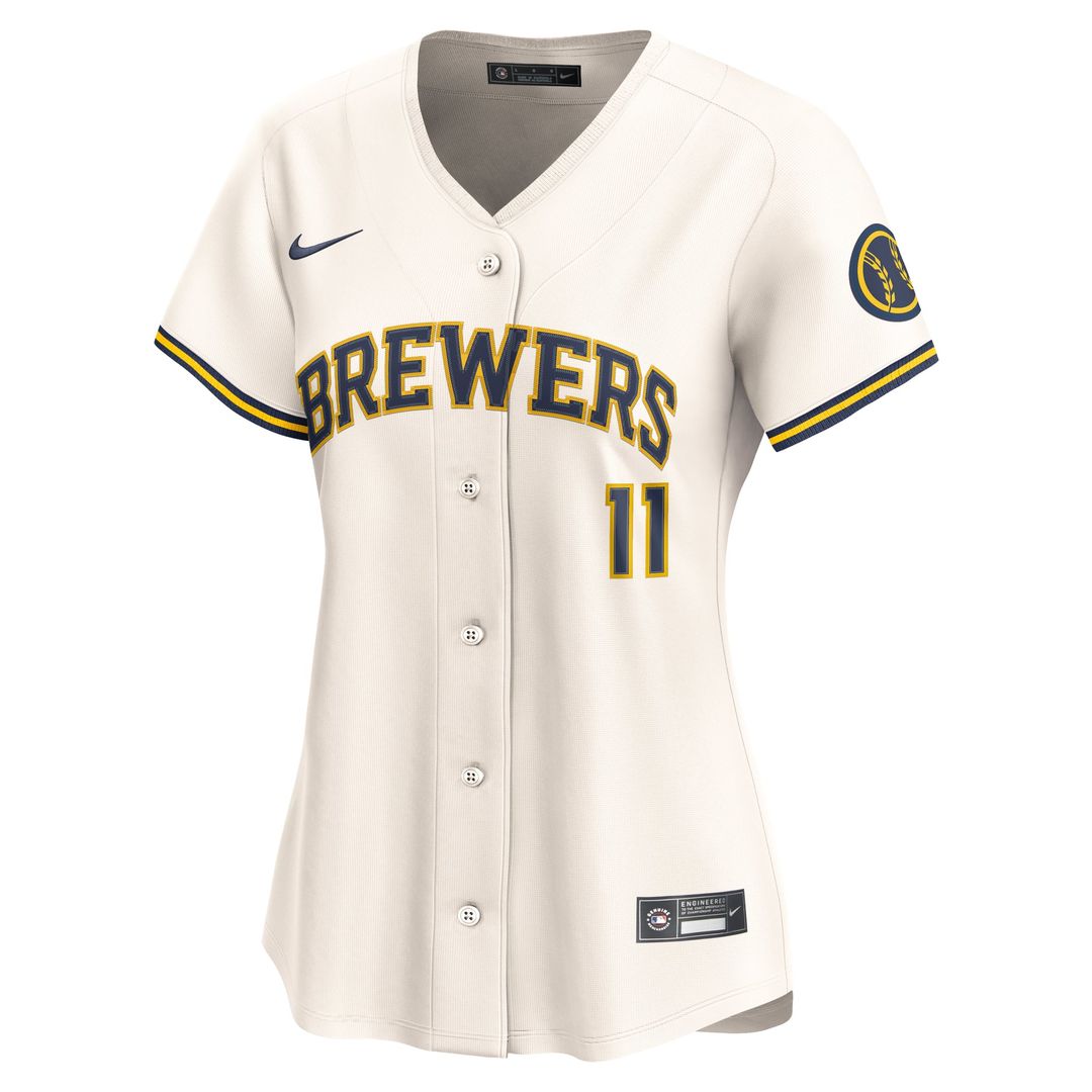 Jackson Chourio Milwaukee Brewers Nike Women's Home Limited Player Jersey - Cream | MLB Fan Gear