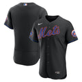 New York Mets Nike Alternate Authentic Sponsor Patch Jersey - Black | MLB Fan Gear