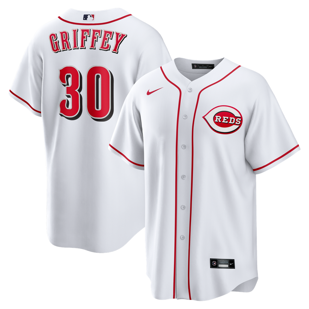Ken Griffey Jr. Cincinnati Reds Nike Home Retired Player Replica Jersey - White | MLB Fan Gear