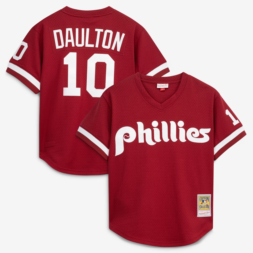 Darren Daulton Philadelphia Phillies Mitchell & Ness Authentic Batting Practice Jersey - Scarlet | MLB Fan Gear