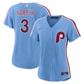 Bryce Harper Philadelphia Phillies Nike Women's Alternate Replica Jersey - Light Blue | MLB Fan Gear