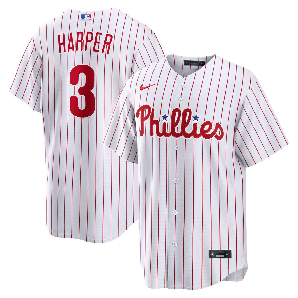 Bryce Harper Philadelphia Phillies Nike Home Replica Jersey - White | MLB Fan Gear