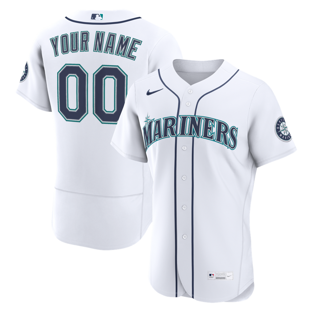 Seattle Mariners Nike Home Authentic Custom Jersey - White | MLB Fan Gear