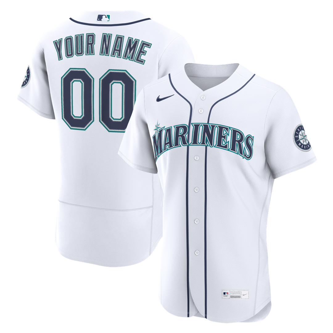 Seattle Mariners Nike Home Authentic Custom Jersey - White | MLB Fan Gear
