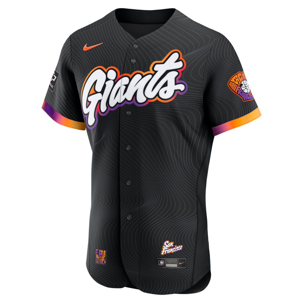 San Francisco Giants Nike City Connect Authentic Sponsor Patch Jersey - Anthracite | MLB Fan Gear