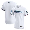 Miami Marlins Nike Home Elite Patch Jersey - White | MLB Fan Gear