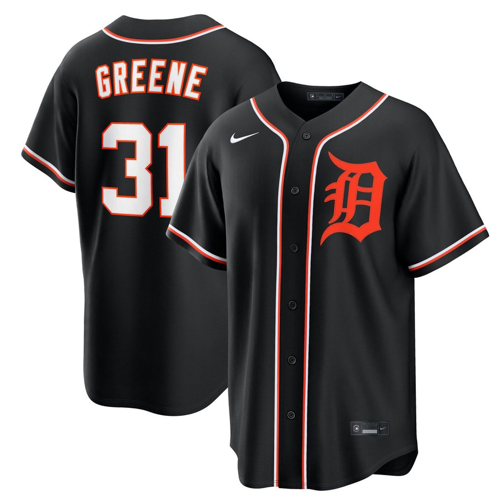 Riley Greene Detroit Tigers Nike Fashion Replica Black Out Jersey | MLB Fan Gear