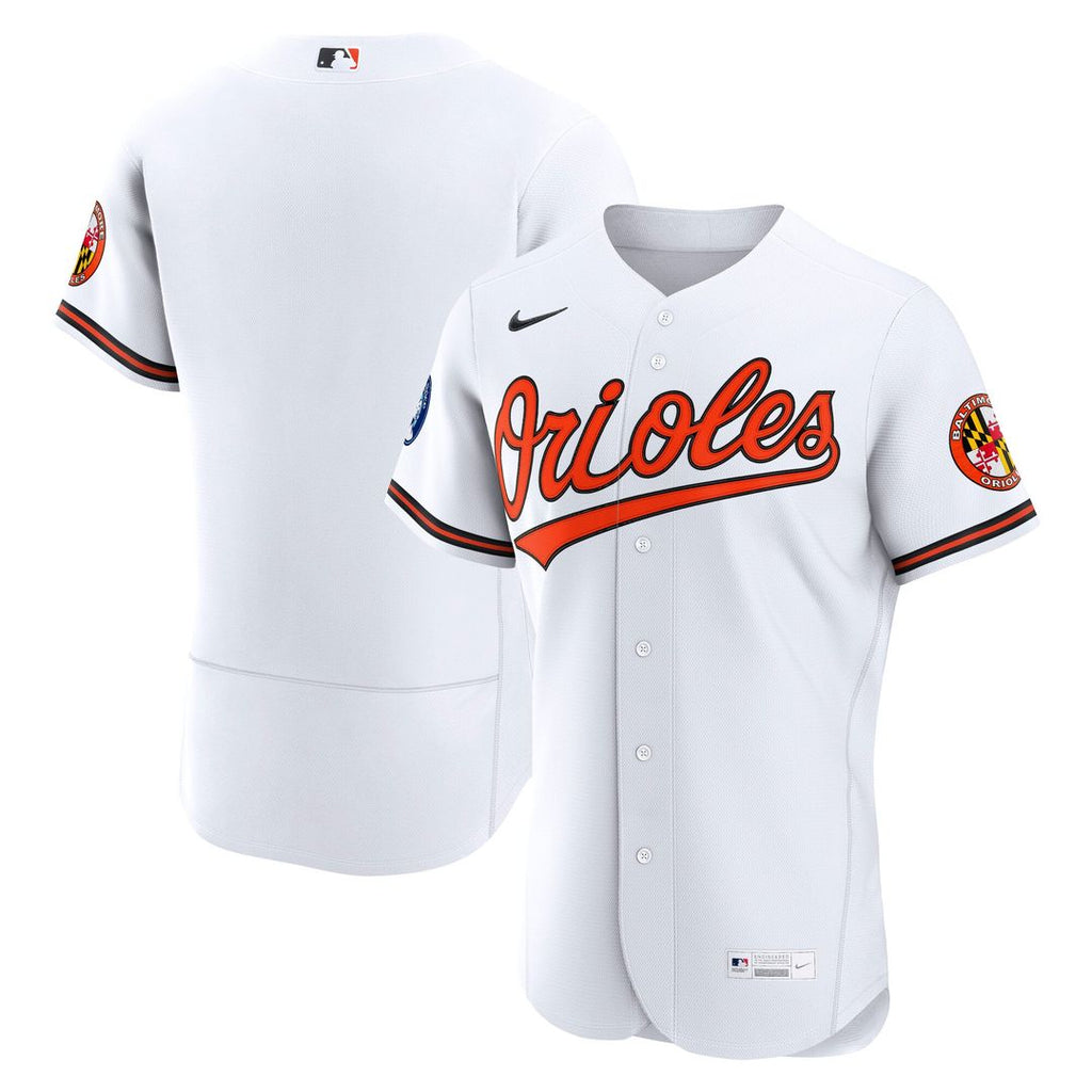 Baltimore Orioles Nike Home Sponsor Patch Authentic Jersey - White | MLB Fan Gear