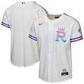 Kansas City Royals Nike Youth 2026 City Connect Stadium Jersey - White | MLB Fan Gear