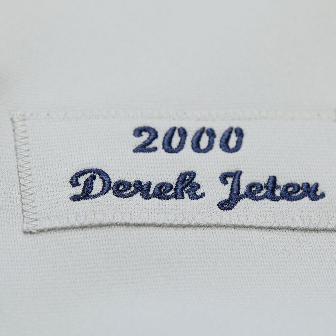 Derek Jeter New York Yankees Mitchell & Ness Cooperstown Collection 2000 World Series Authentic Jersey - Gray | MLB Fan Gear