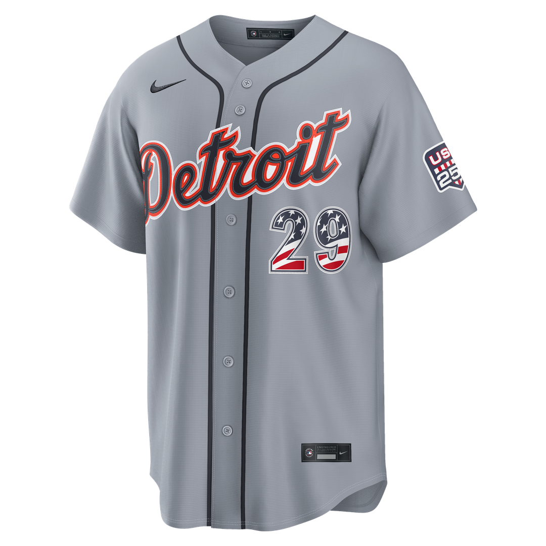 Tarik Skubal Detroit Tigers Nike USA 250 Fourth of July Road Stadium Jersey - Gray | MLB Fan Gear