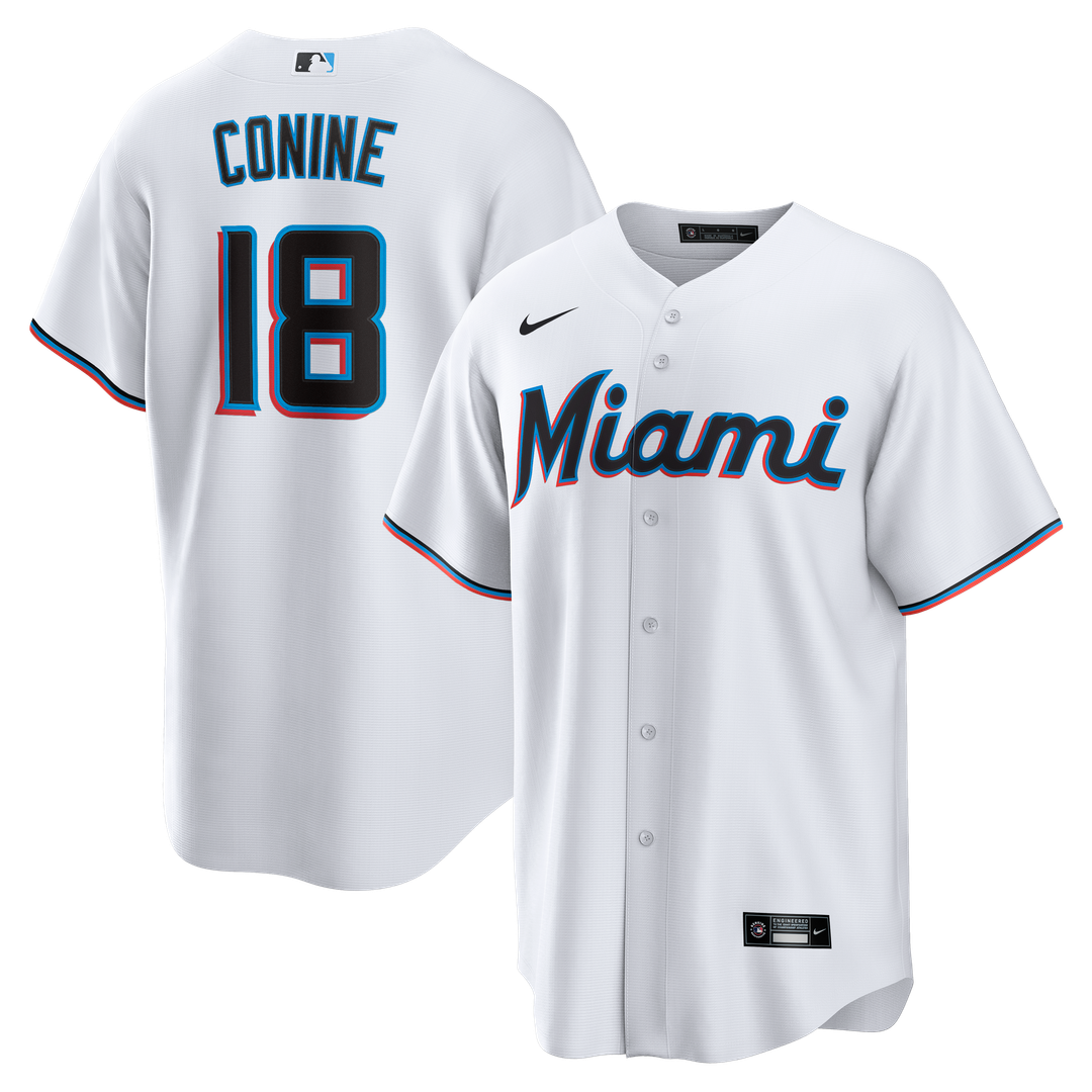 Griffin Conine Miami Marlins Nike Home Replica Jersey - White | MLB Fan Gear