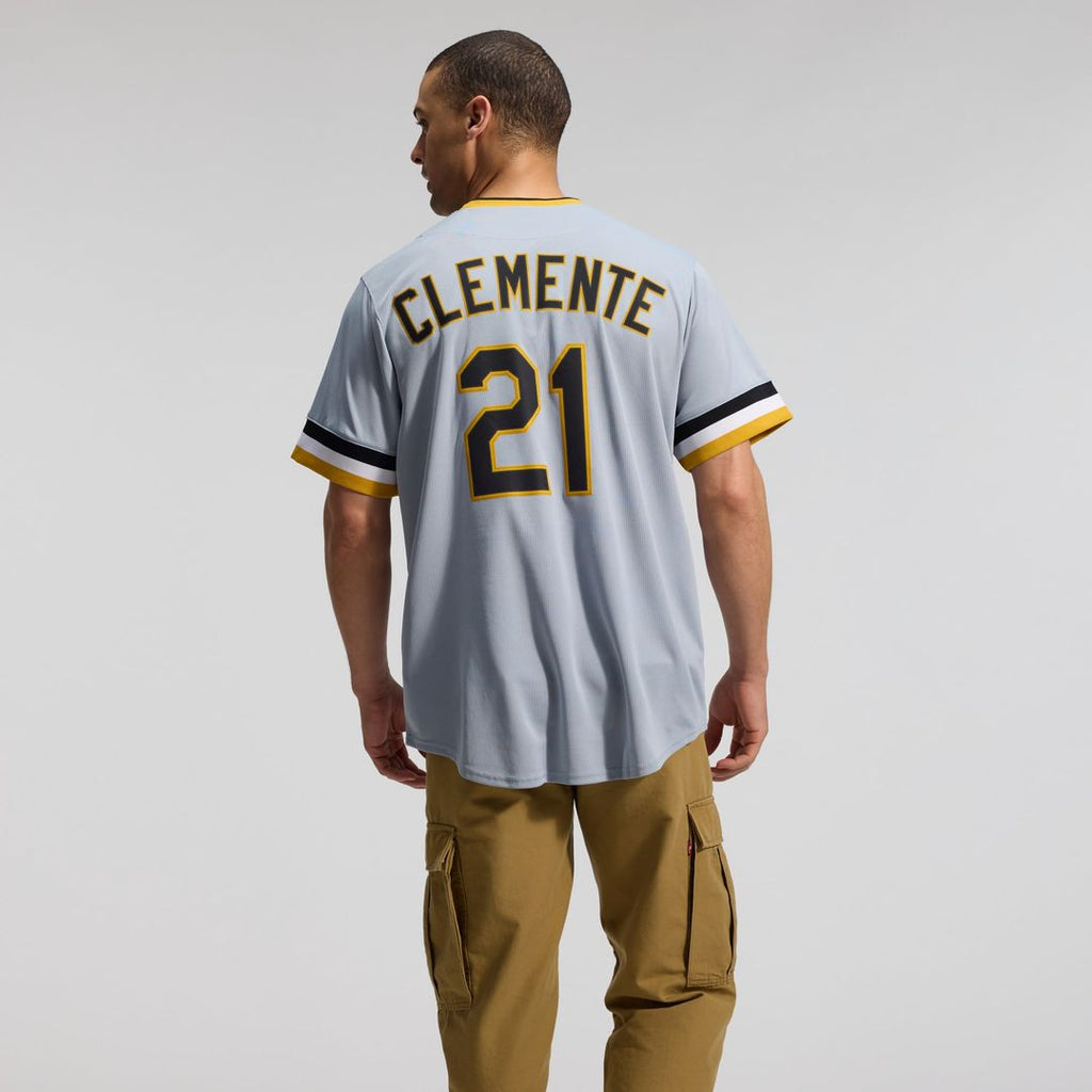 Roberto Clemente Pittsburgh Pirates Nike Throwback Cooperstown Collection Limited Jersey - Gray | MLB Fan Gear