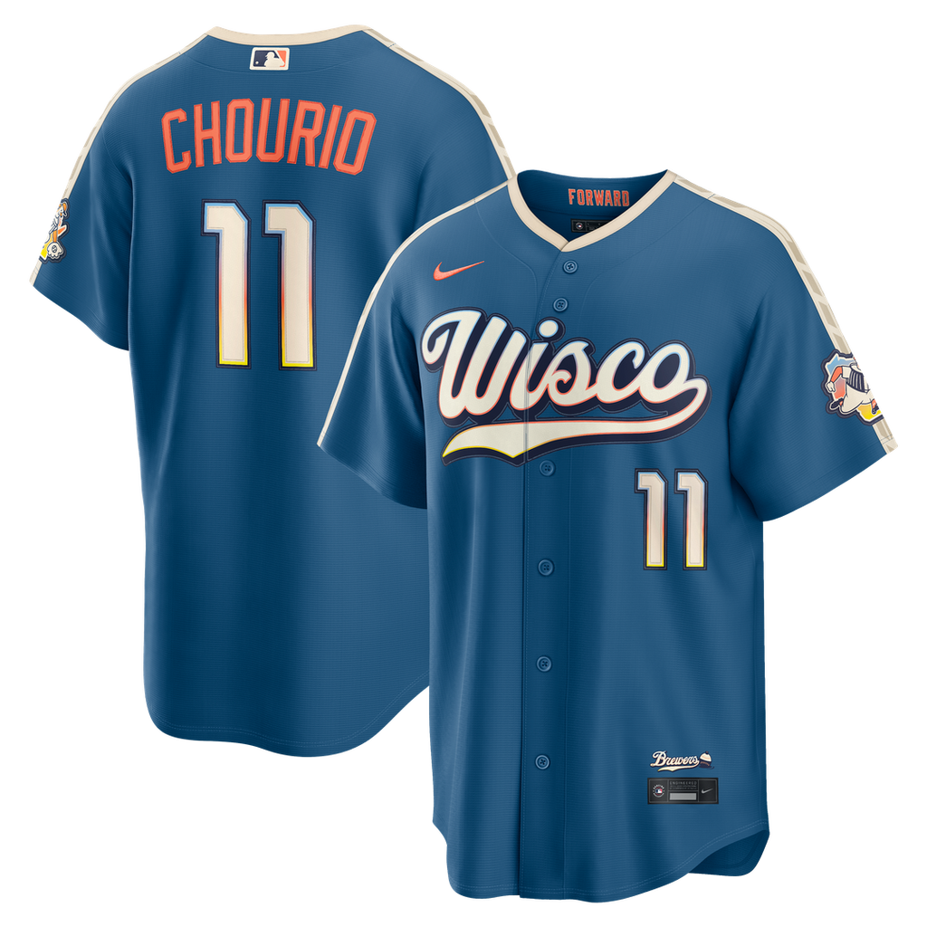 Jackson Chourio Milwaukee Brewers Nike 2026 City Connect Stadium Jersey - Mineral Blue | MLB Fan Gear