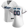 Miami Marlins Nike Women's Home Replica Custom Jersey - White | MLB Fan Gear