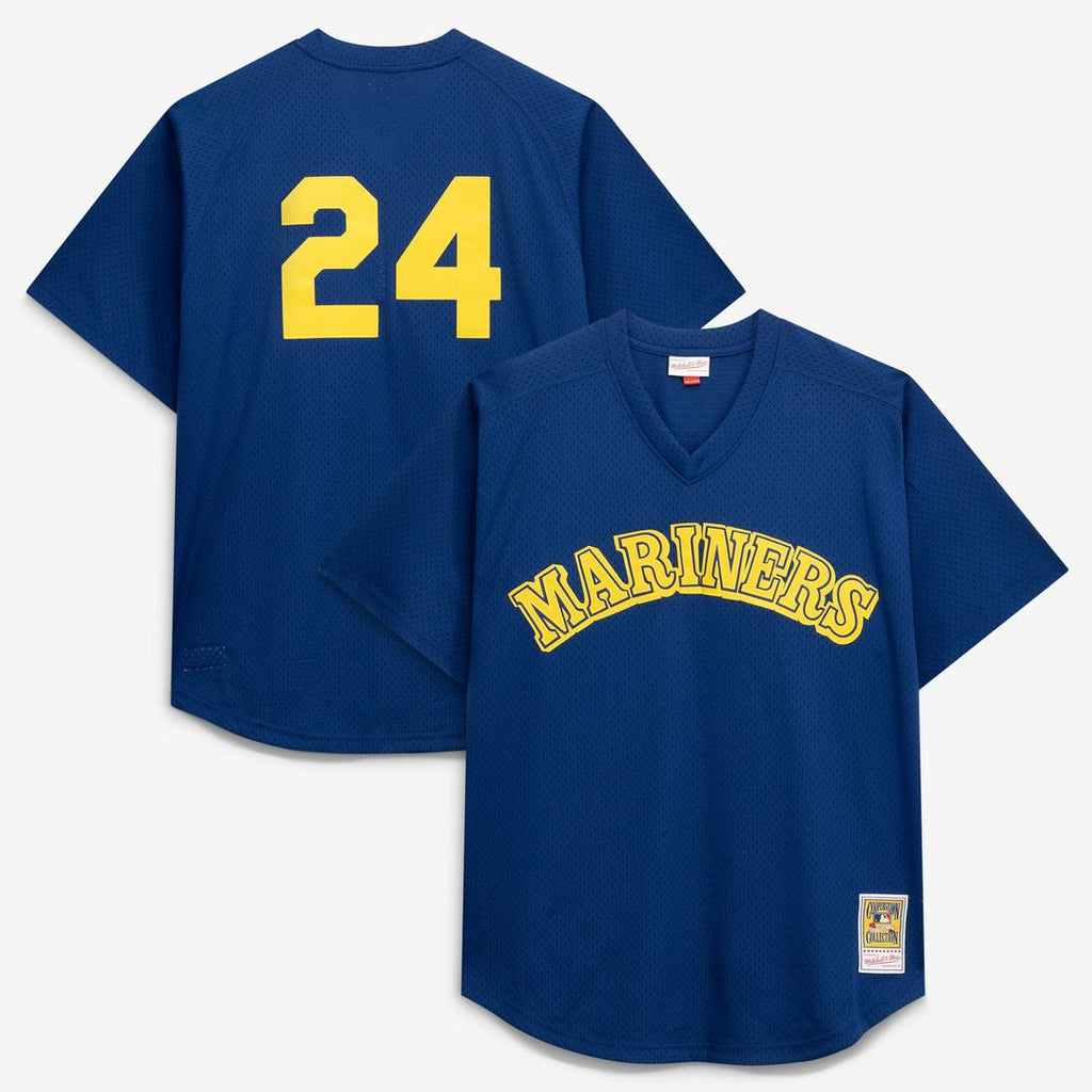 Ken Griffey Jr. Seattle Mariners Mitchell & Ness Big & Tall Cooperstown Collection Mesh Batting Practice Jersey - Royal | MLB Fan Gear