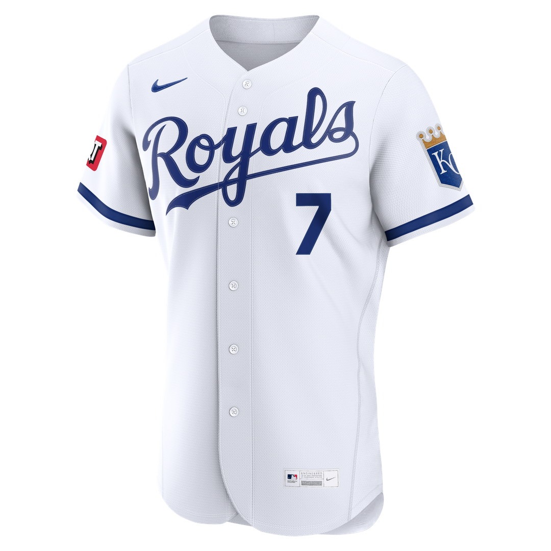 Bobby Witt Jr. Kansas City Royals Nike Home Authentic Sponsor Patch Jersey - White | MLB Fan Gear