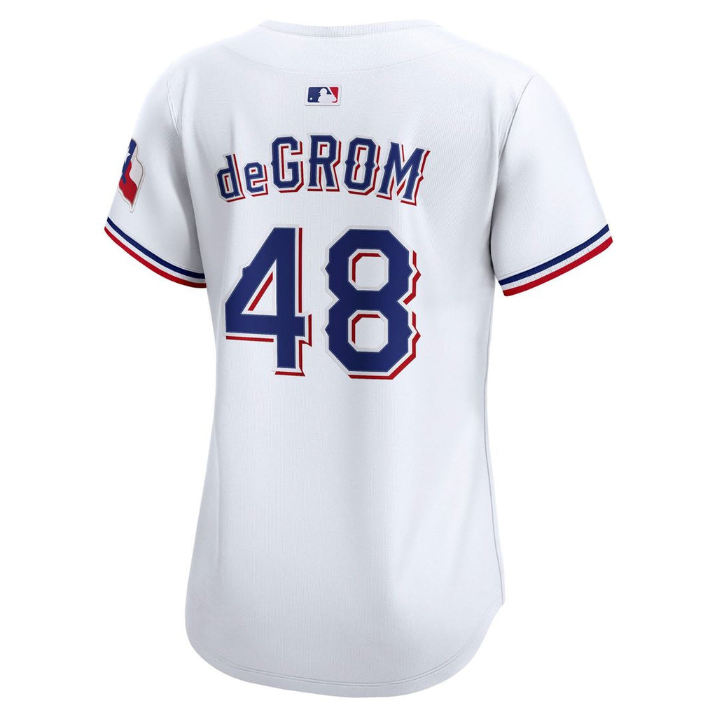 Jacob deGrom Texas Rangers Nike Women's Home Limited Player Jersey - White | MLB Fan Gear
