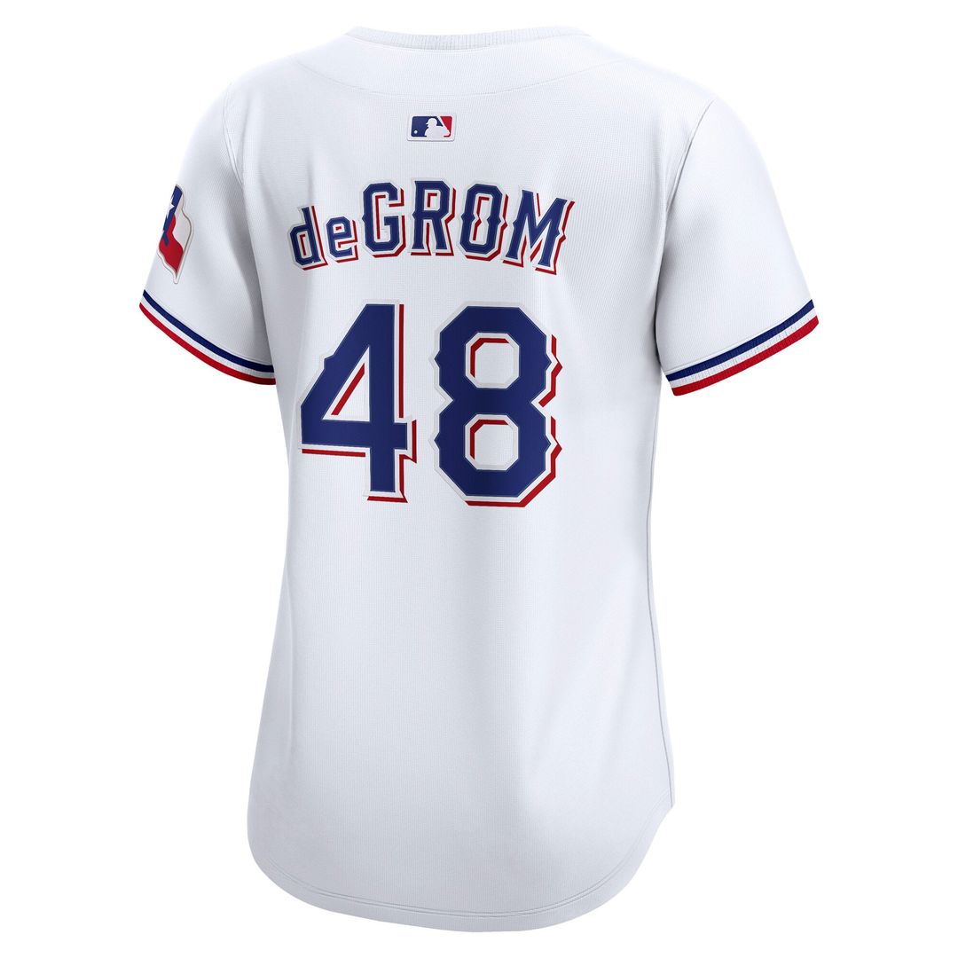 Jacob deGrom Texas Rangers Nike Women's Home Limited Player Jersey - White | MLB Fan Gear
