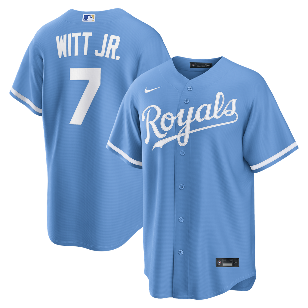 Bobby Witt Jr. Kansas City Royals Nike Alternate Replica Jersey - Light Blue | MLB Fan Gear
