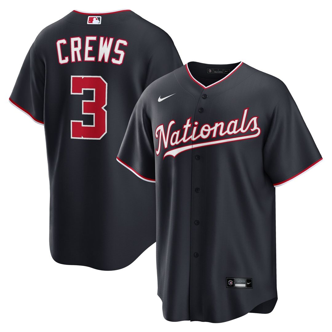 Dylan Crews Washington Nationals Nike Home Replica Jersey - White | MLB Fan Gear
