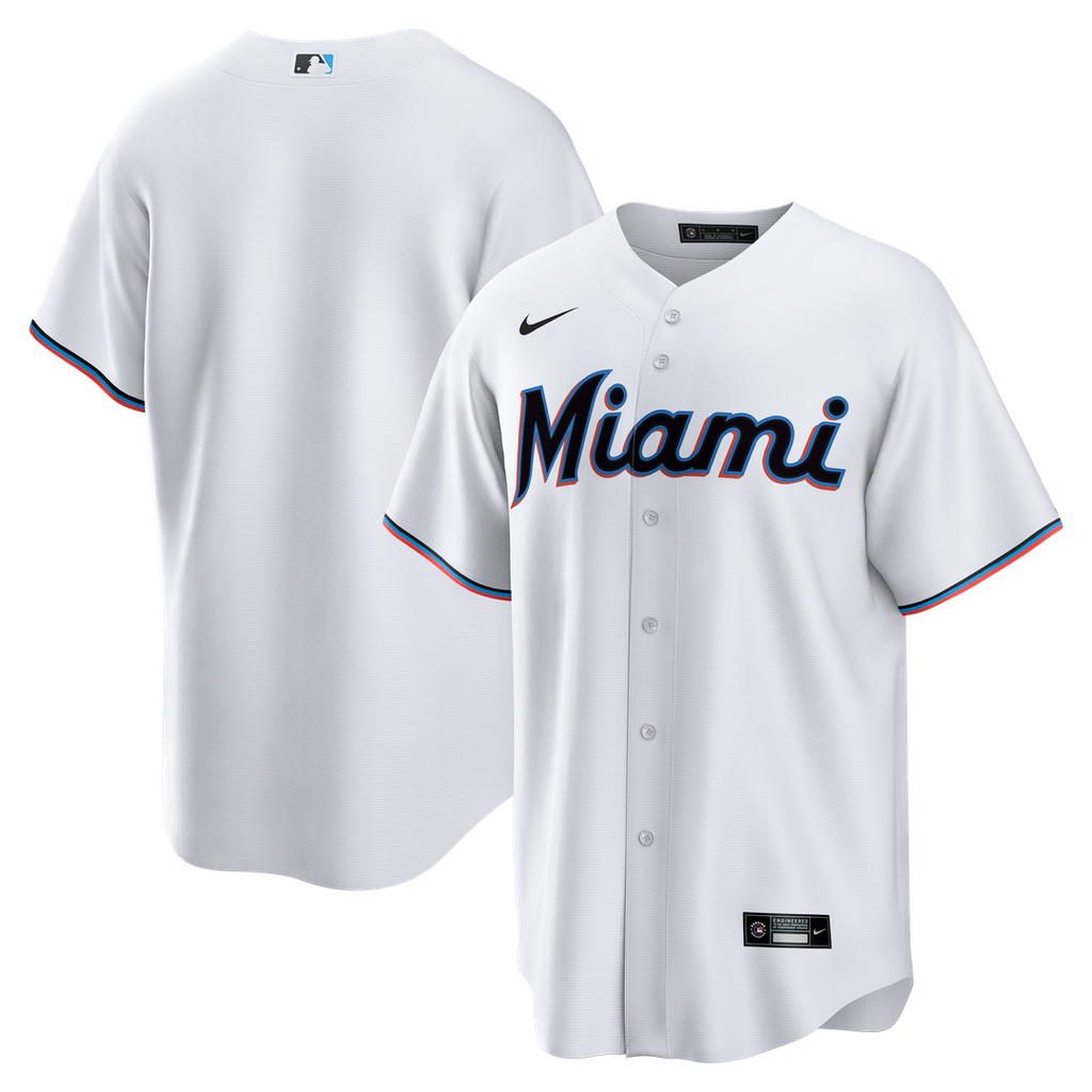 Miami Marlins Nike Home Big & Tall Replica Jersey - White | MLB Fan Gear