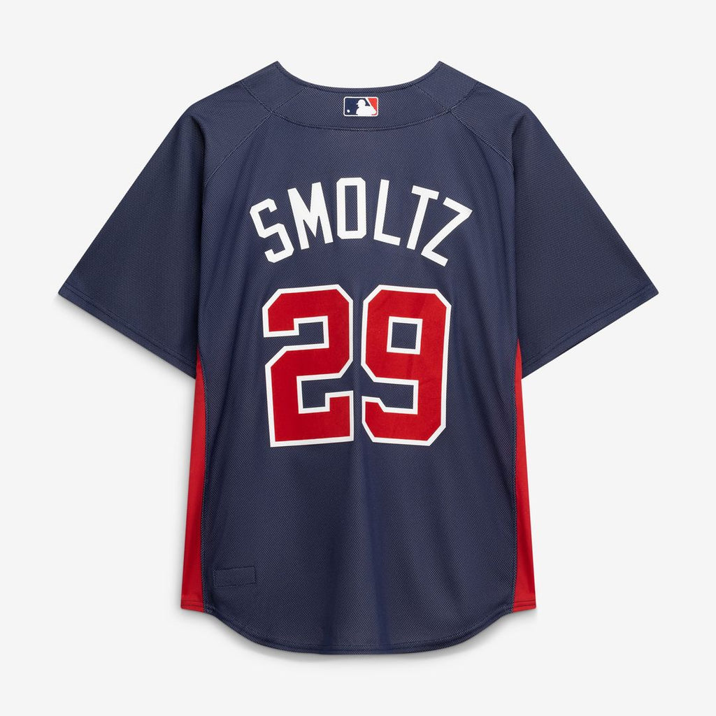 John Smoltz Atlanta Braves Mitchell & Ness Authentic Batting Practice Jersey - Navy | MLB Fan Gear