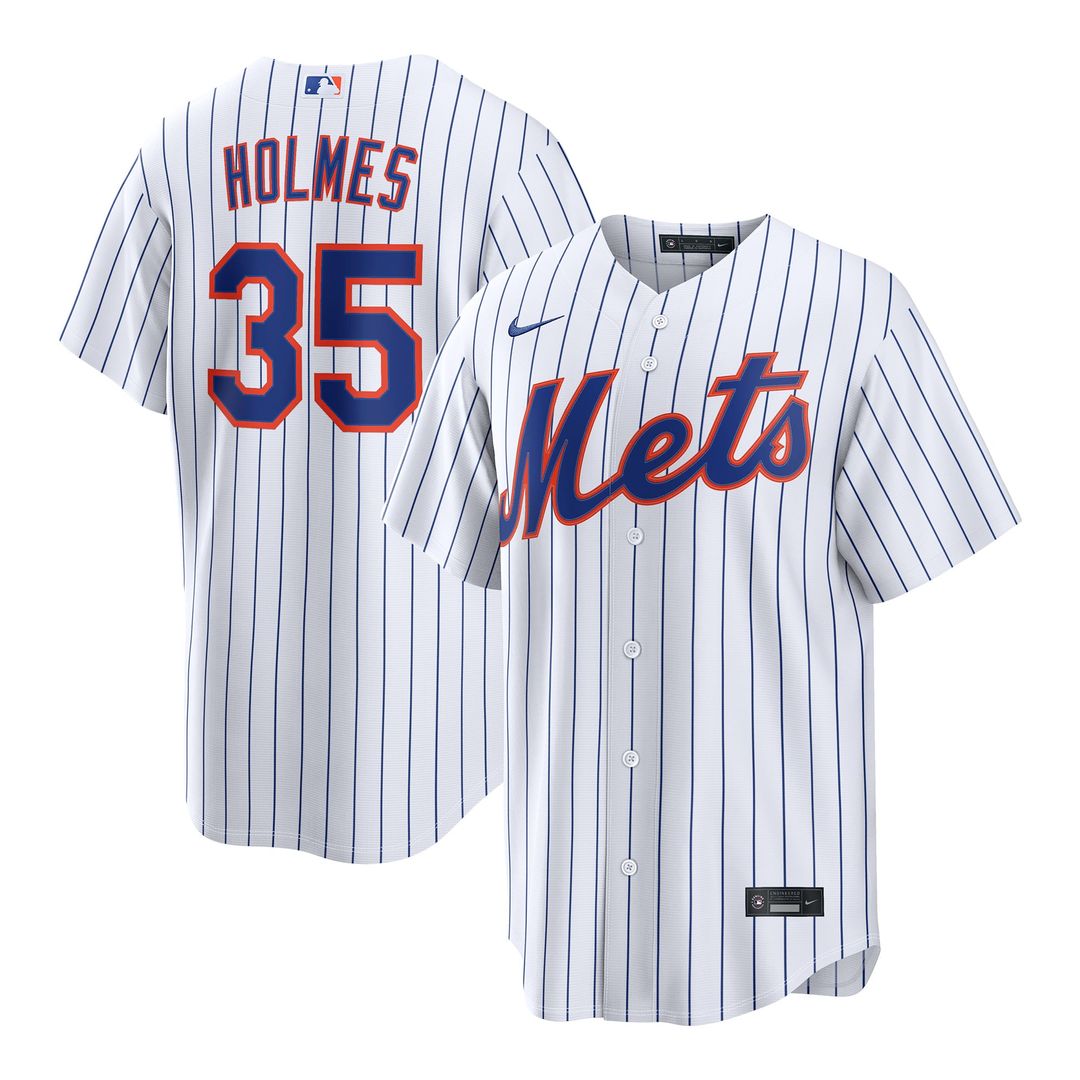 Clay Holmes New York Mets Nike Home Replica Jersey - White | MLB Fan Gear
