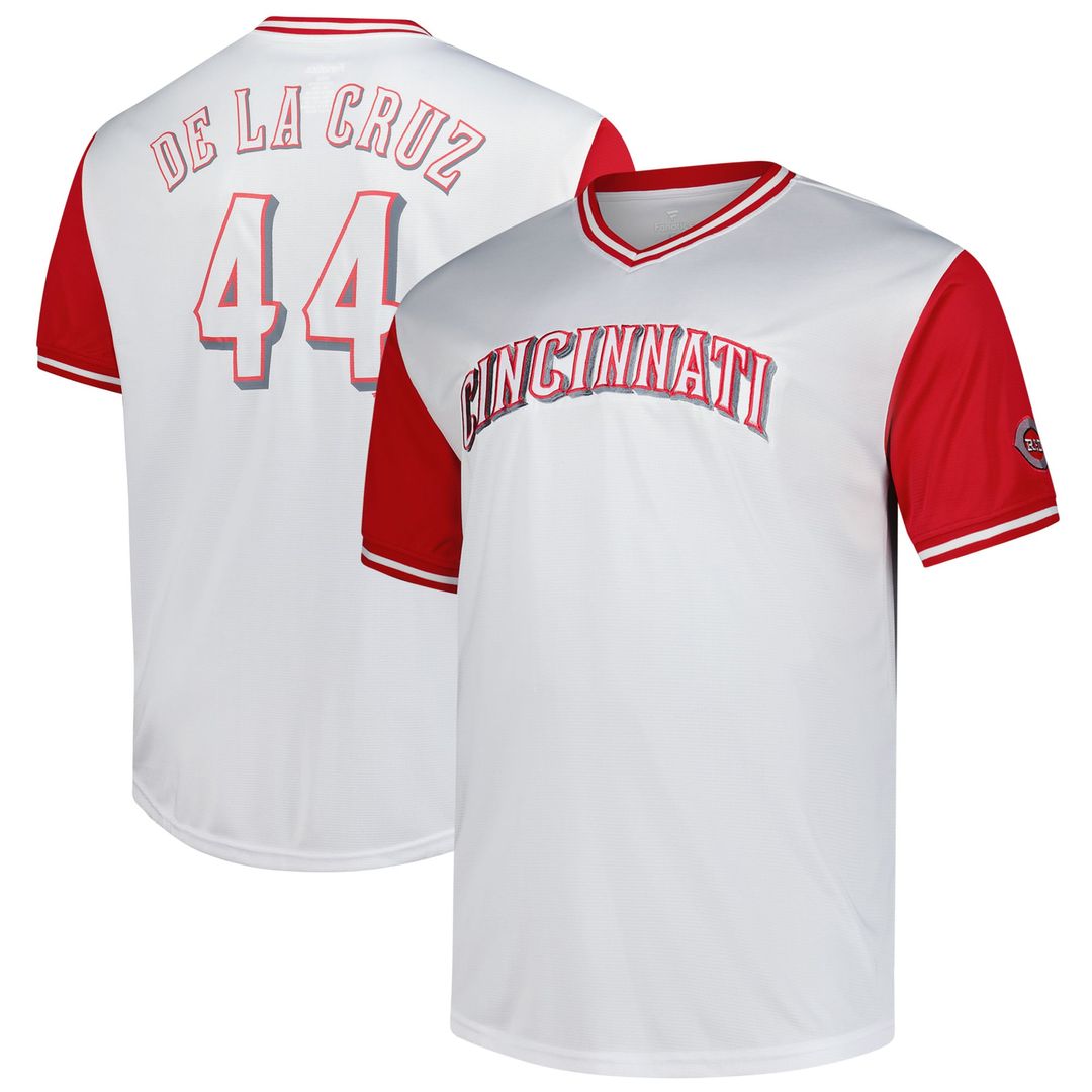 Elly De La Cruz Cincinnati Reds Profile Big & Tall Name & Number Jersey - White | MLB Fan Gear