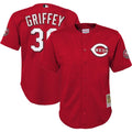 Ken Griffey Jr. Cincinnati Reds Mitchell & Ness Youth Cooperstown Collection Mesh Batting Practice Jersey - Red | MLB Fan Gear