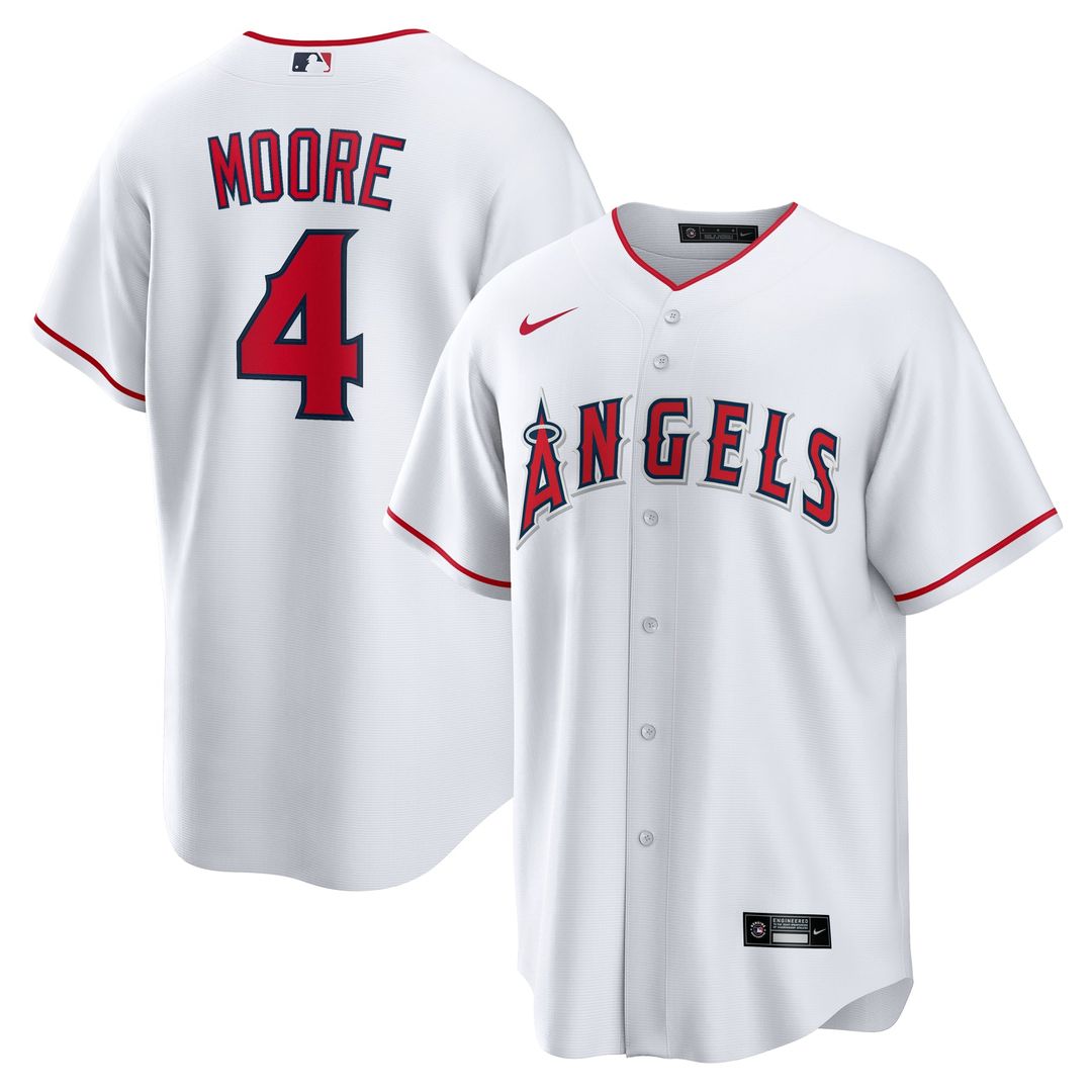 Christian Moore Los Angeles Angels Nike Home Replica Jersey - White | MLB Fan Gear