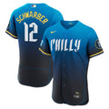 Kyle Schwarber Philadelphia Phillies Nike City Connect Authentic Sponsor Patch Jersey - Navy | MLB Fan Gear