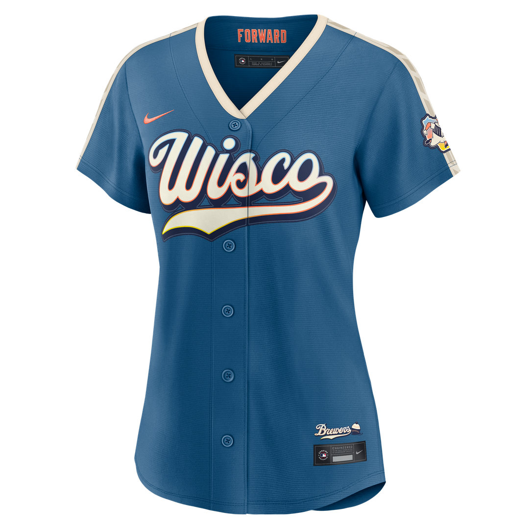 Milwaukee Brewers Nike Women's 2026 City Connect Stadium Jersey - Mineral Blue | MLB Fan Gear
