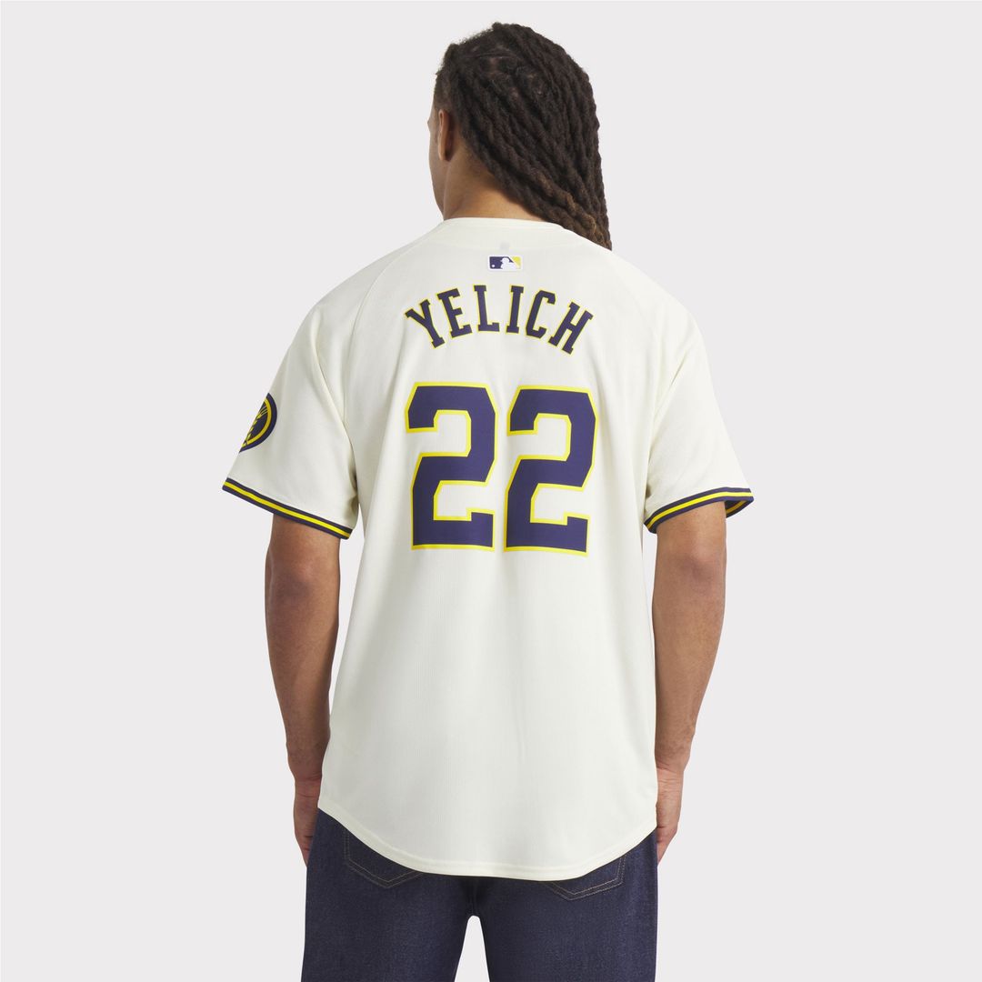 Christian Yelich Milwaukee Brewers Nike Home Limited Player Jersey - Cream | MLB Fan Gear
