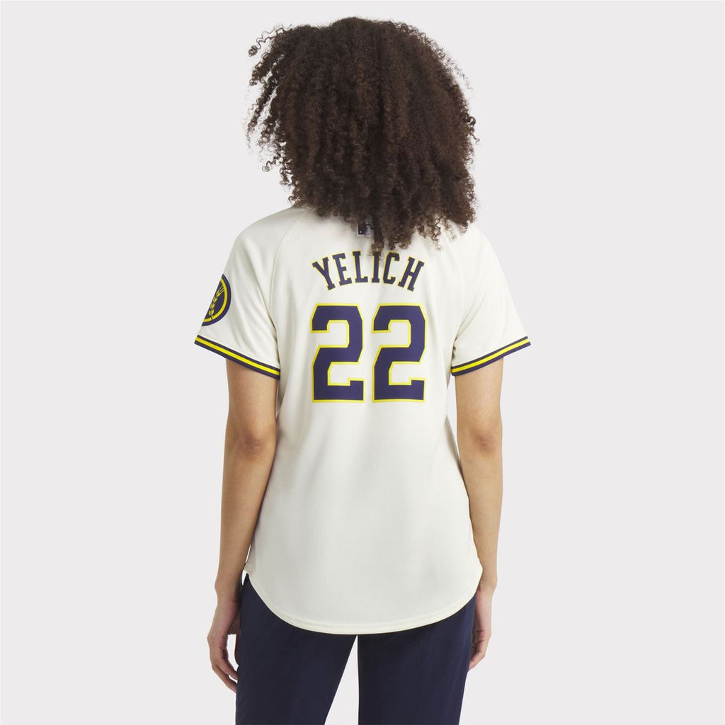 Christian Yelich Milwaukee Brewers Nike Women's Home Limited Player Jersey - Cream | MLB Fan Gear