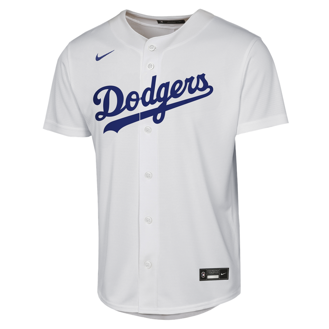 Yoshinobu Yamamoto Los Angeles Dodgers Nike Youth Home Baseline Jersey - White | MLB Fan Gear