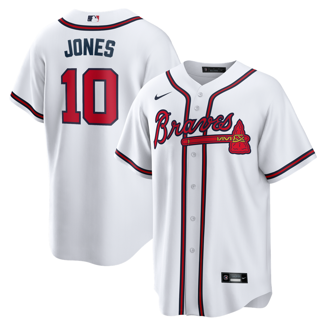 Chipper Jones Atlanta Braves Nike Home Retired Player Replica Jersey - White | MLB Fan Gear