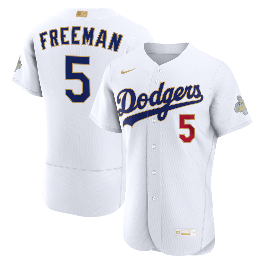 Freddie Freeman Los Angeles Dodgers Nike 2026 Gold Collection Authentic Jersey - White | MLB Fan Gear