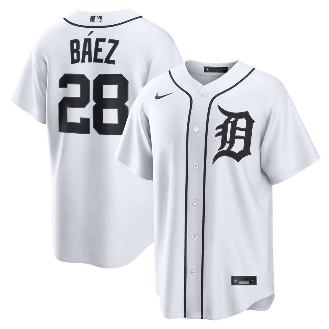 Javier Báez Detroit Tigers Nike Home Replica Jersey - White | MLB Fan Gear