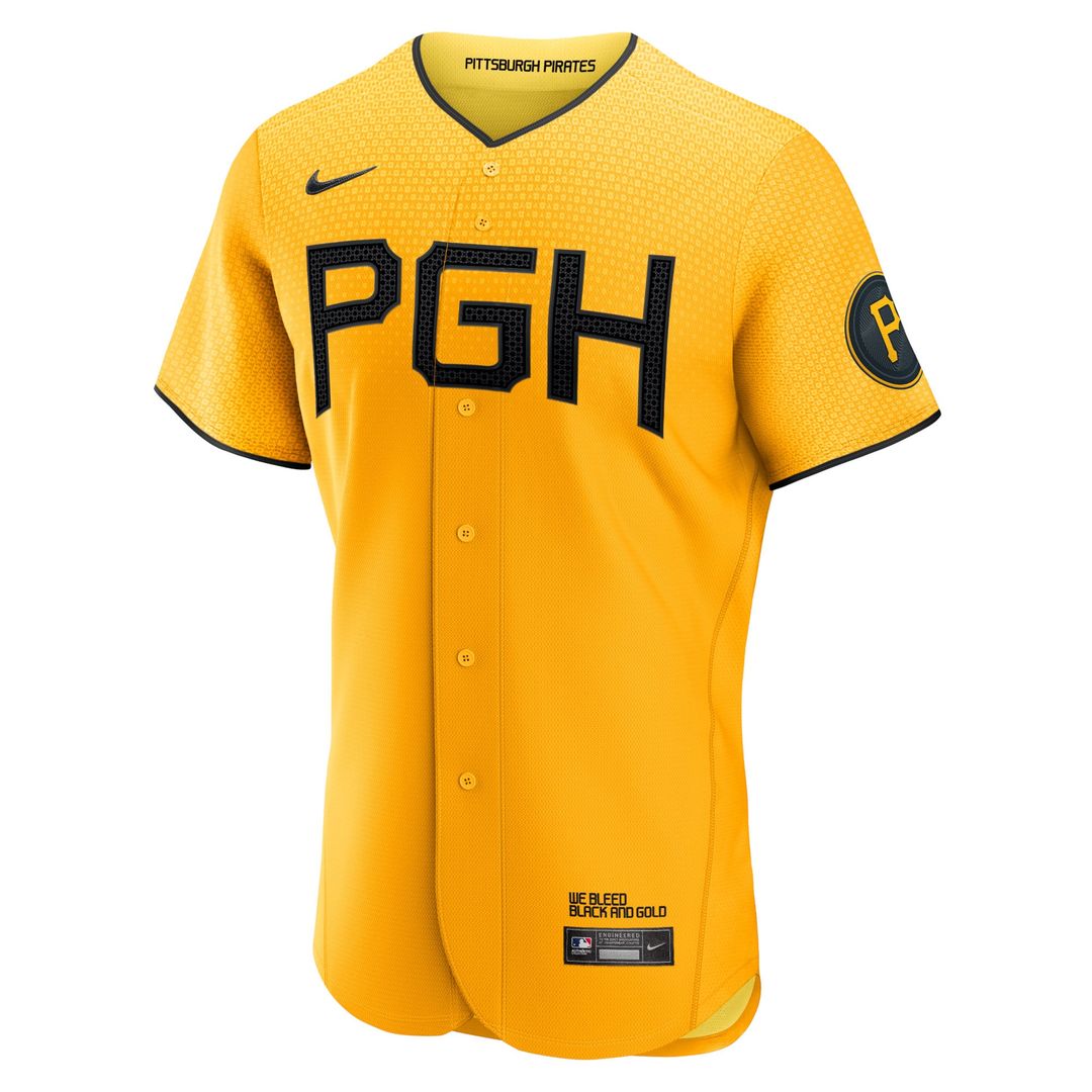 Pittsburgh Pirates Nike City Connect Authentic Jersey - Gold | MLB Fan Gear