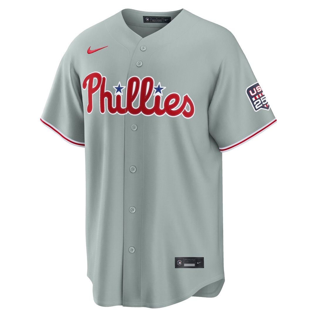 Kyle Schwarber Philadelphia Phillies Nike USA 250 Fourth of July Road Stadium Jersey - Gray | MLB Fan Gear