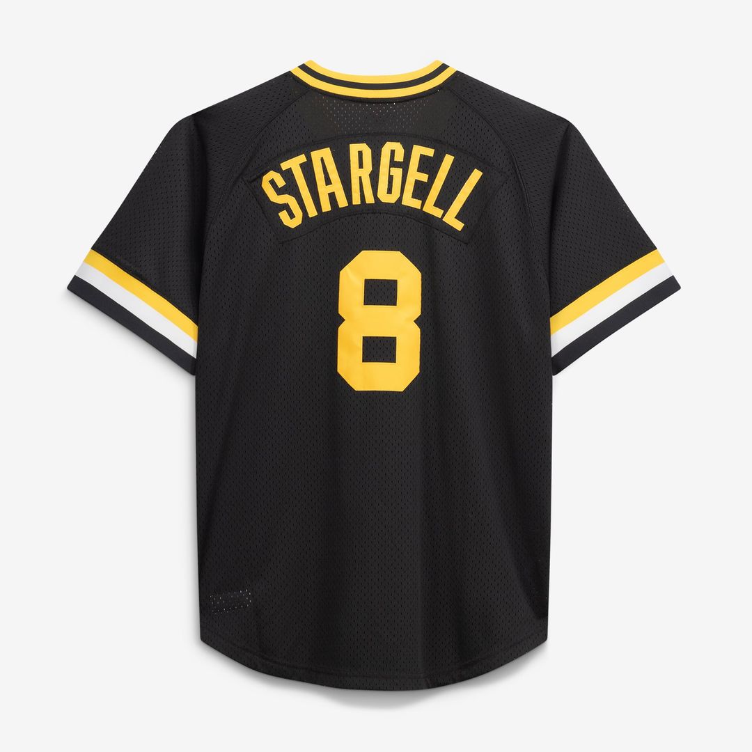 Willie Stargell Pittsburgh Pirates Mitchell & Ness Cooperstown Collection Big & Tall Mesh Batting Practice Jersey - Black | MLB Fan Gear