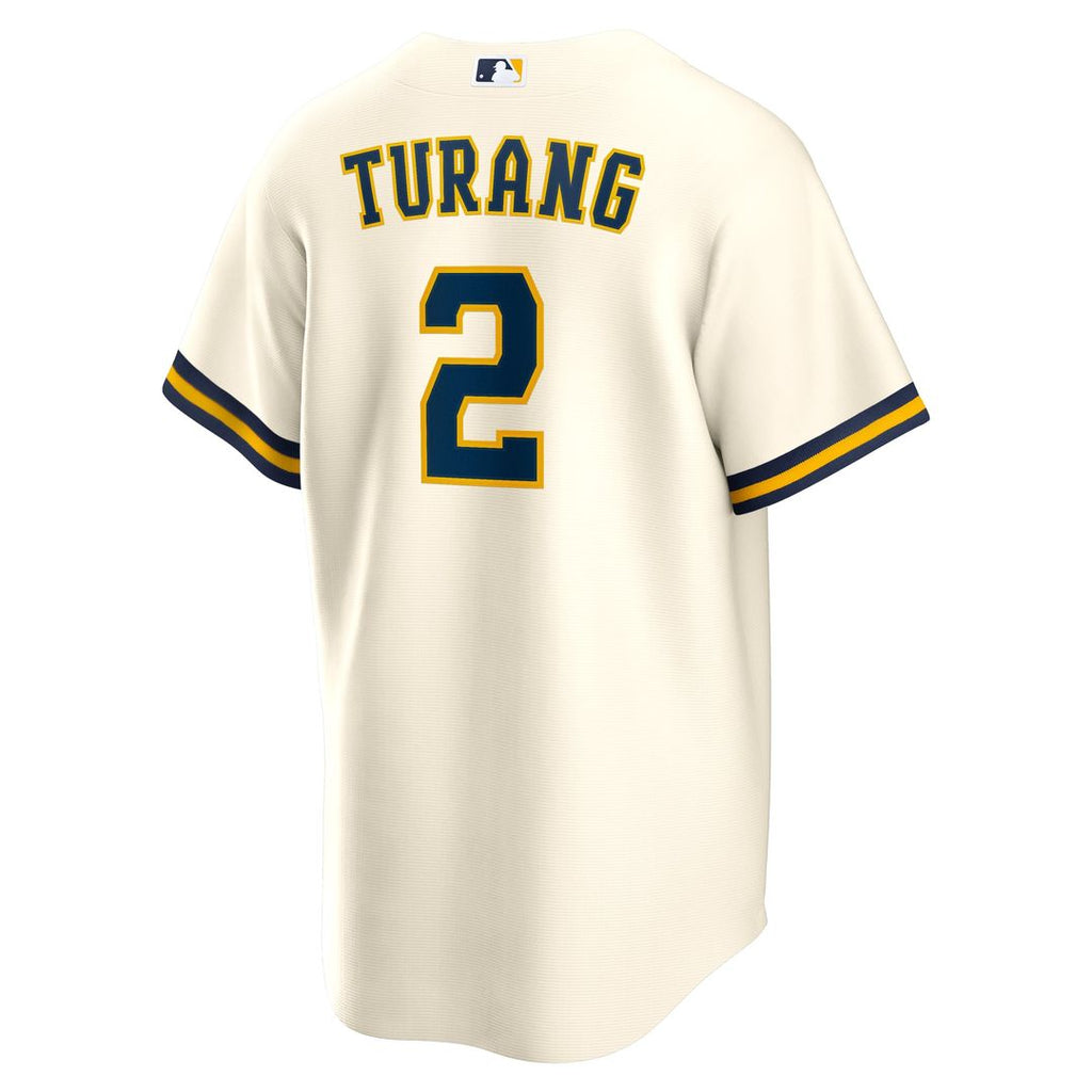 Brice Turang Milwaukee Brewers Nike Home Replica Jersey - Cream | MLB Fan Gear