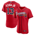 Ronald Acuña Jr. Atlanta Braves Nike Alternate Authentic Sponsor Patch Jersey - Red | MLB Fan Gear